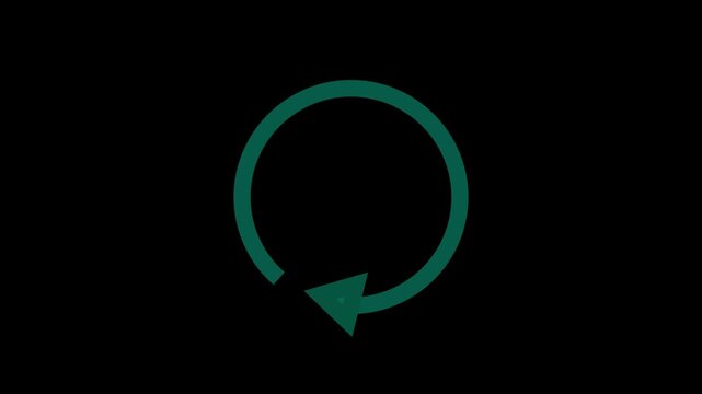 Reload symbol, update, circle arrow, refresh, reload animation. rotation arrow icon symbol animation.