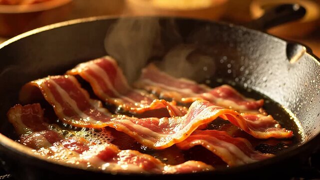 Sizzling Bacon Close-up