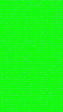 Cascading lines of green text binary matrix symbols scrolling downwards on a vertical green screen layout background