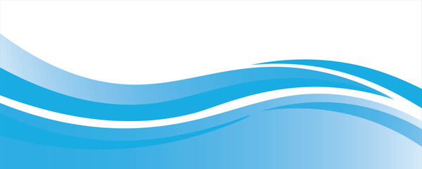 Obraz premium Blue and white business wave banner background. vector.eps10