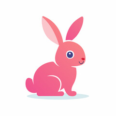 Obraz premium Cute Pink Rabbit Illustration