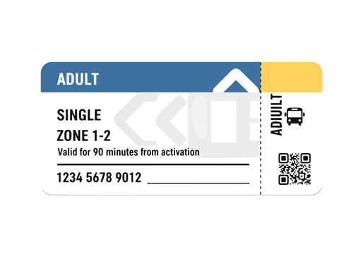 Coupon style admission ticket vector illustration with registration serial number graphic