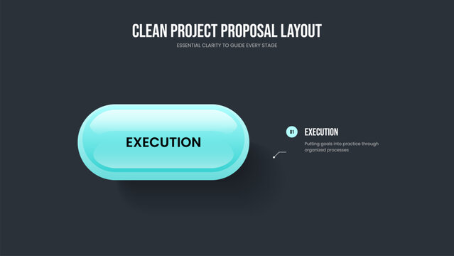 Modern Visualization One Step Infographic Frame Design. Consulting Performance Slideshow Template Vector Illustration. Product Introduction 1 Element Diagram Slide Layout.