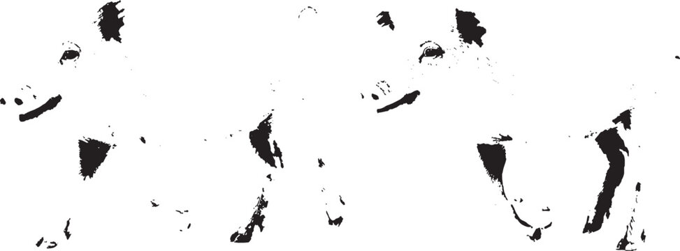 Black silhouette of a dog running and playing in a dynamic motion sequence isolated on transparent background, Vector