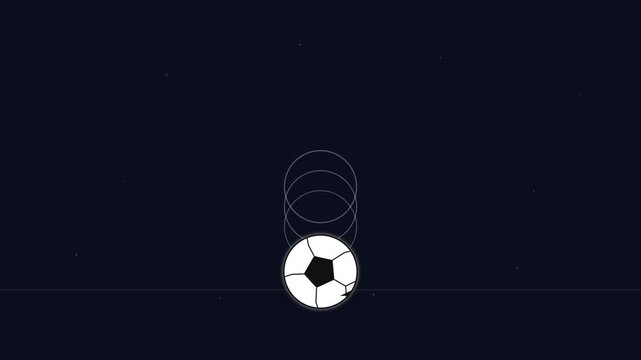Animated Bouncing Soccer Ball with Motion Trail - Spinning Football Video Graphic