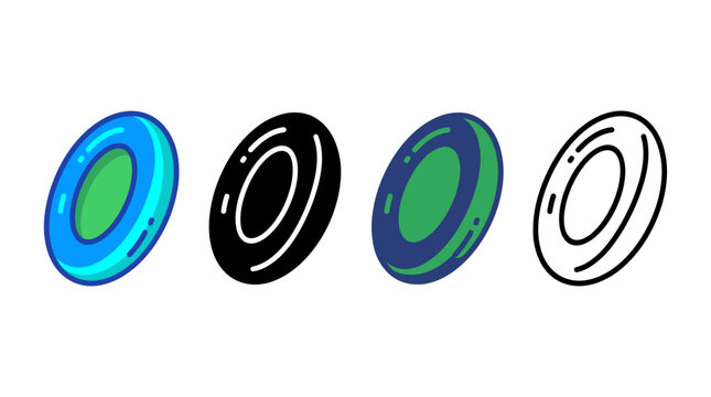 Hemoglobin Test Icon with Blood Cell, Laboratory Measurement and Medical Analysis Symbols in Flat, Silhouette, Outline and Glyph Design
