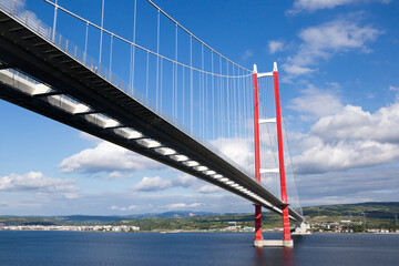 Fototapeta premium Çanakkale Suspension Bridge, Turkey