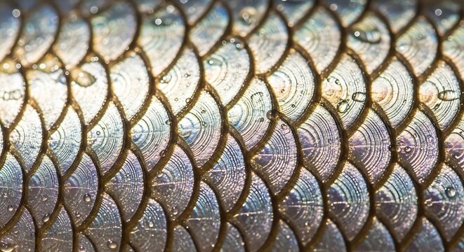 Macro shot of fish scales