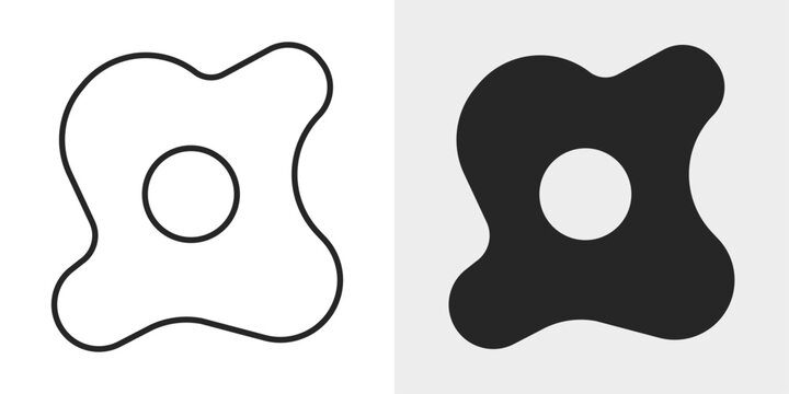 Fried Egg Icon represents breakfast foods, protein-rich meals, and home cooking.
