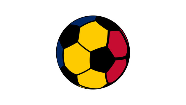 chad football flag, color vector illustration