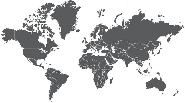 World map hgih quality vector illustration