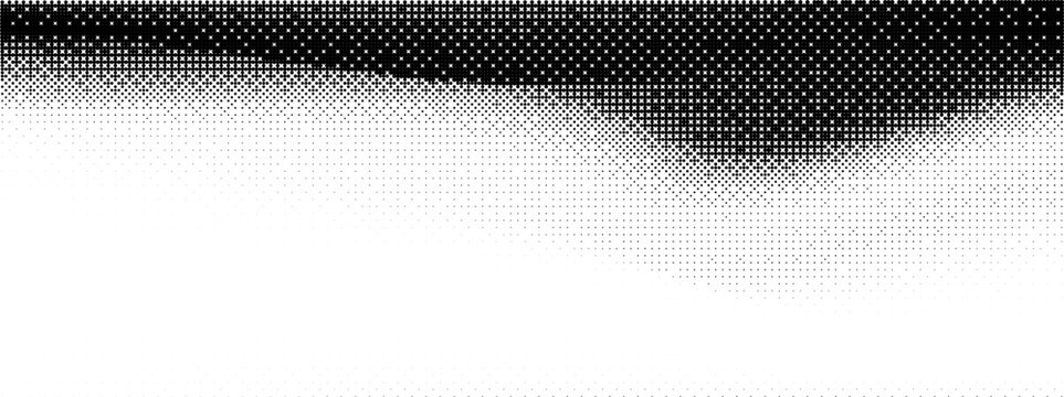 Gradient bit black with dither bitmap and pixel game for 8 bg background. Pattern vignette bw and digital shape with simple vanishing and checkered retro illustration. Tone comic and vintage speckle