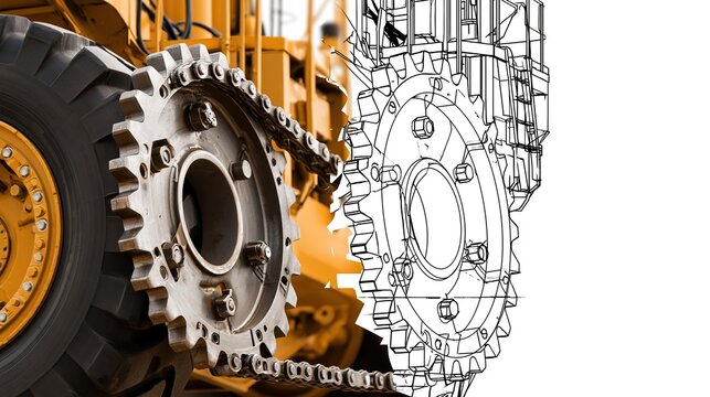 Inspecting Heavy Equipment Gears and Chains in Detail