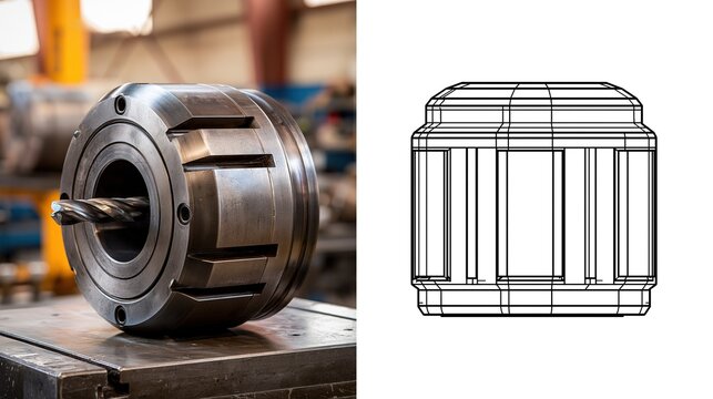 Precision Machined Steel Collet for CNC Applications