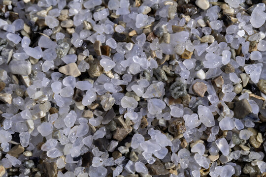 Close up of Dead Sea salt in Israel.
