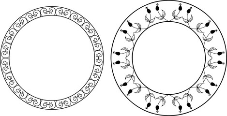 Naklejka premium vector frames black on a white background, borders