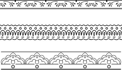 Naklejka premium vector frames black on a white background, borders