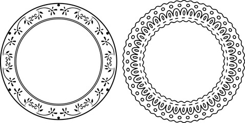 Naklejka premium vector frames black on a white background, borders