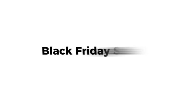 Black friday sale shopping event logo on white background