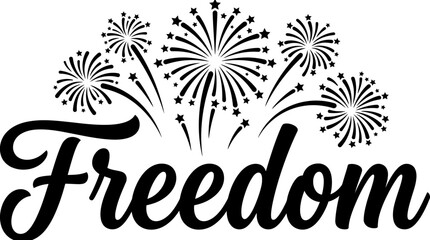 Obraz premium Happy independence day 4th of July Fireworks, Freedom, Patriotic Vector, Celebration Design, Independence Day Vector