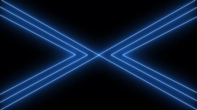 futuristic glowing blue lines intersecting center seamless loop background.