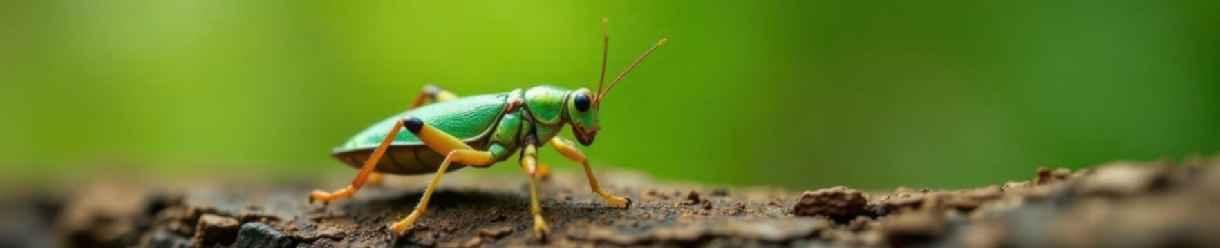 Acrida Cinerea locust, blurred natural backdrop, photography, pest