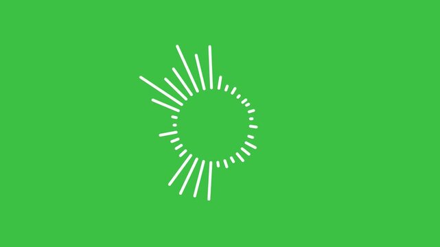 Circle audio waves on green screen animation 4K video