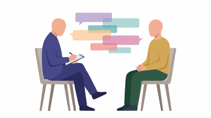 Fototapeta premium Psychologist or counselor consults with client in therapy session