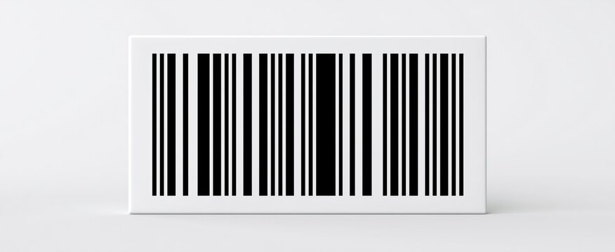 Realistic barcode on white background highlights product identification and retail inventory management.