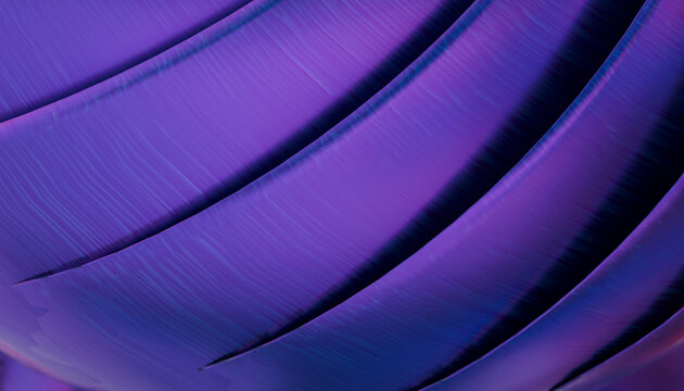 Close-up of vibrant purple and blue curved lines creating an abstract pattern. Illustration, rendering