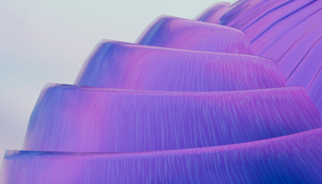 Close-up of vibrant purple and pink layered abstract pattern with soft lighting. Illustration, rendering