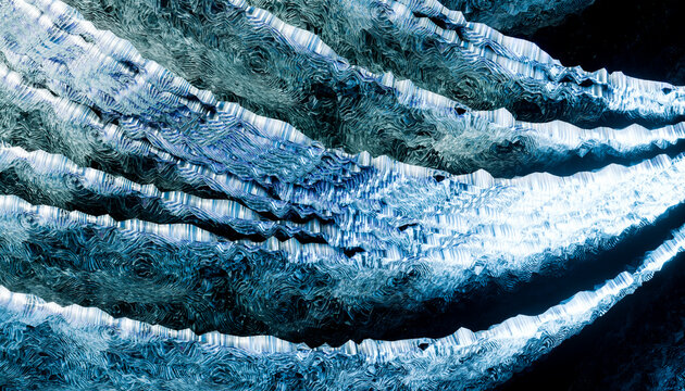 Wavy textured abstract pattern in blue tones creating a sense of fluid movement and depth.