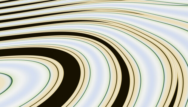 Abstract image of smooth, curved lines in shades of black, white, and beige.