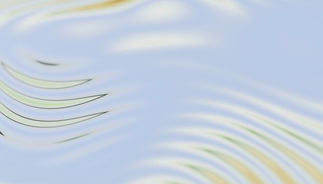 Abstract pattern with wavy lines in pastel colors on a pale blue background. 