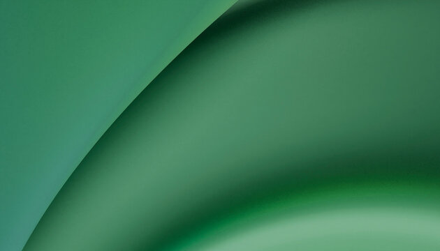 Abstract green gradient with smooth curves and overlapping layers creating a soothing effect.