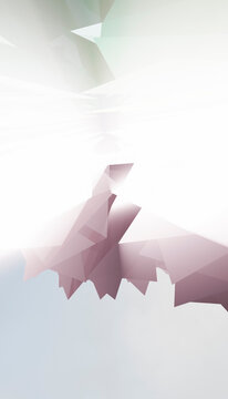 Abstract geometric shapes in pastel colors with a light and airy composition.