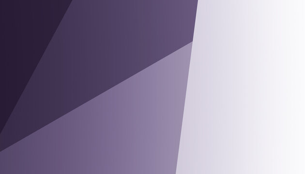 Abstract geometric purple and white gradient background with overlapping triangles.