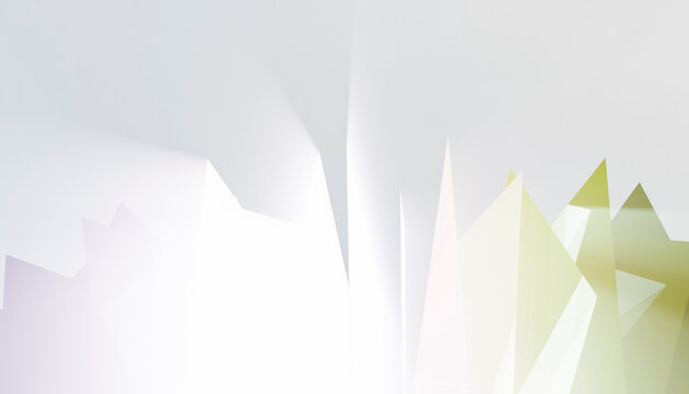 Abstract geometric pattern with sharp angles in white and pastel shades.