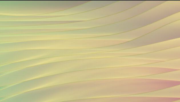 Abstract image of soft, flowing waves in pastel yellow and pink tones.