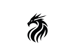 Fototapeta premium Fierce Dragon Head Emblem for Gaming and Fantasy Brands