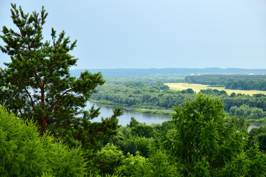 Meshchera scenery, Oka river, Kasimov. Meshchera, Russia