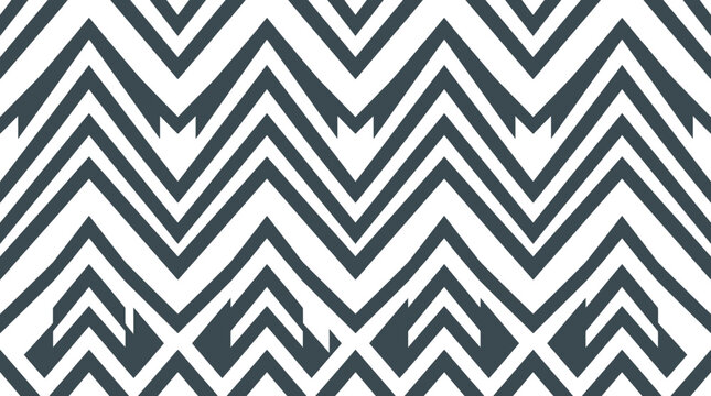 Dark Blue Zigzag Pattern on White Background
