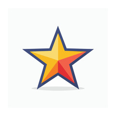 Obraz premium Colorful five-pointed star icon