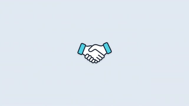 Squishy handshake animation with bouncy elastic jelly effect 4k