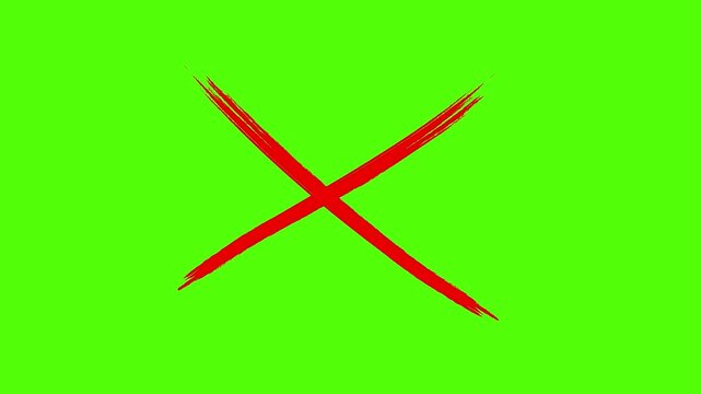 Red Cross on Green Screen