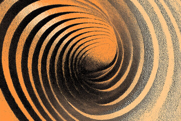 Fototapeta premium Abstract Swirl Pattern in Orange and Black