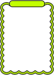 Fototapeta premium Cute Y2K Wavy Window Title Frame