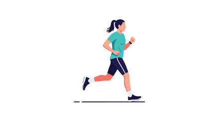 Obraz premium A woman in athletic wear running