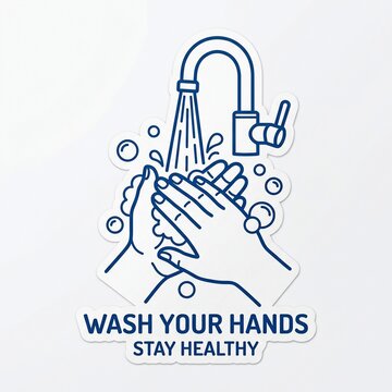 Wash hands stay healthy hand hygiene graphic