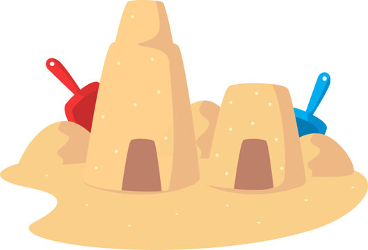 Geometric SVG Vector with Sandcastle Theme